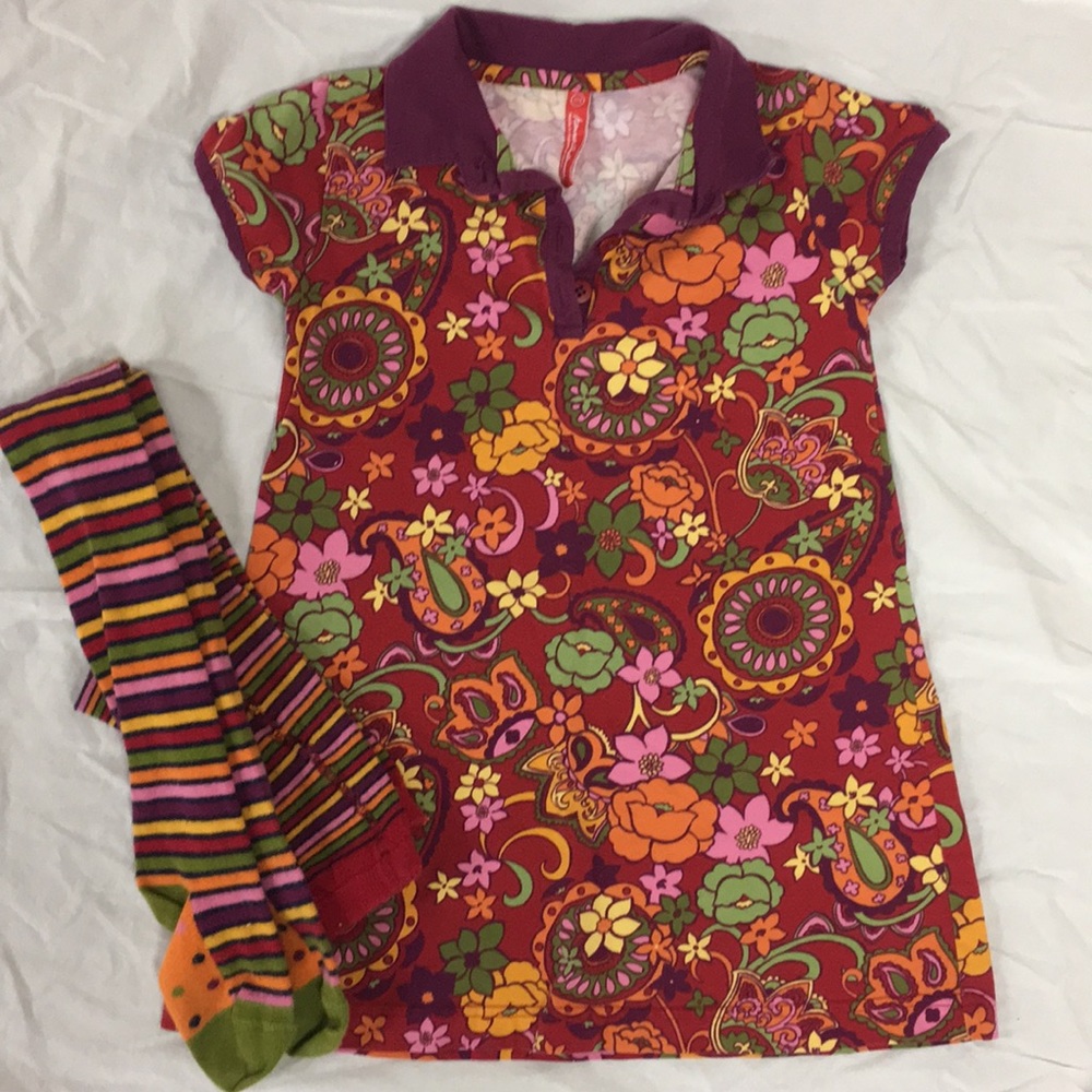 Hanna Andersson dress and tights